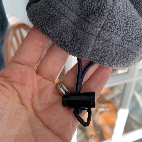 Columbia zip up fleece size L, navy with gray side panels. - Picture 6 of 8